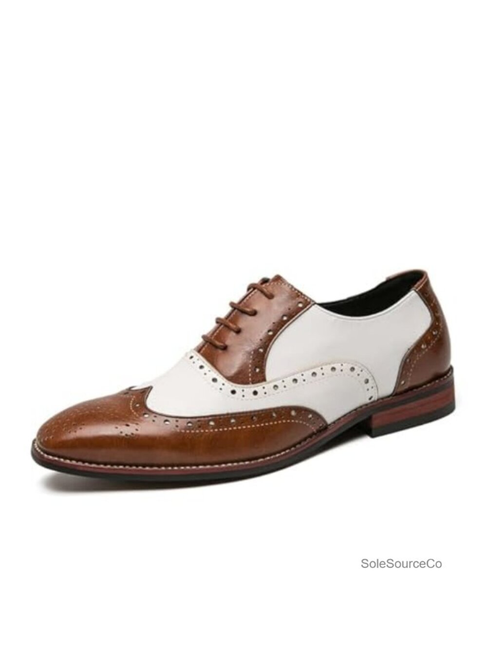 Men's Oxford Dress Shoes Wingtip Brogue Lace Up Synthetic Leather